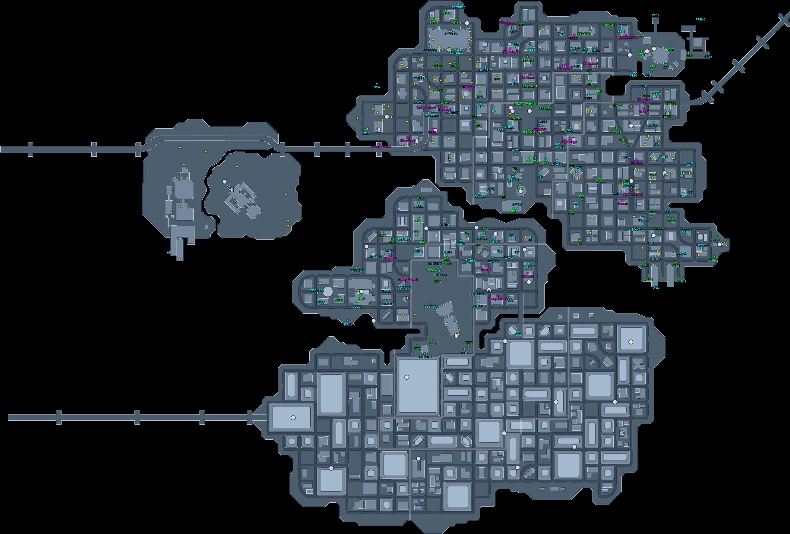 Mapas de Metropolis y Gotham